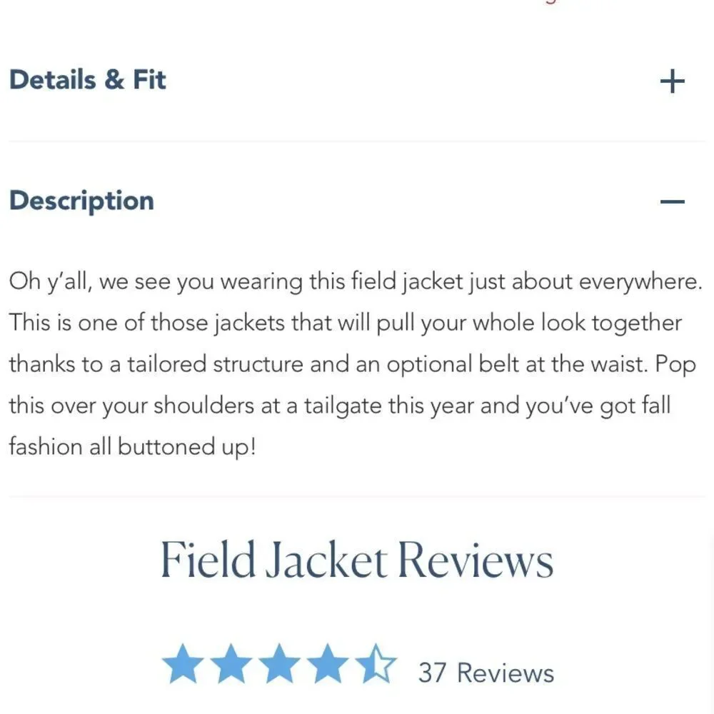 Draper James Field Jacket Size 16 NEW with tags 💗 - Picture 7 of 9